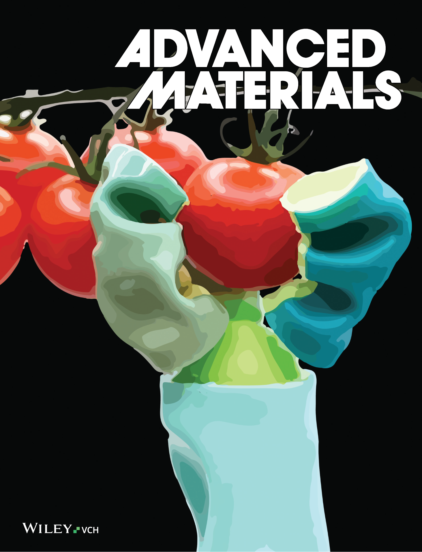 Advanced Materials 46/2024 cover — programmable sequential instabilities in soft cylinders