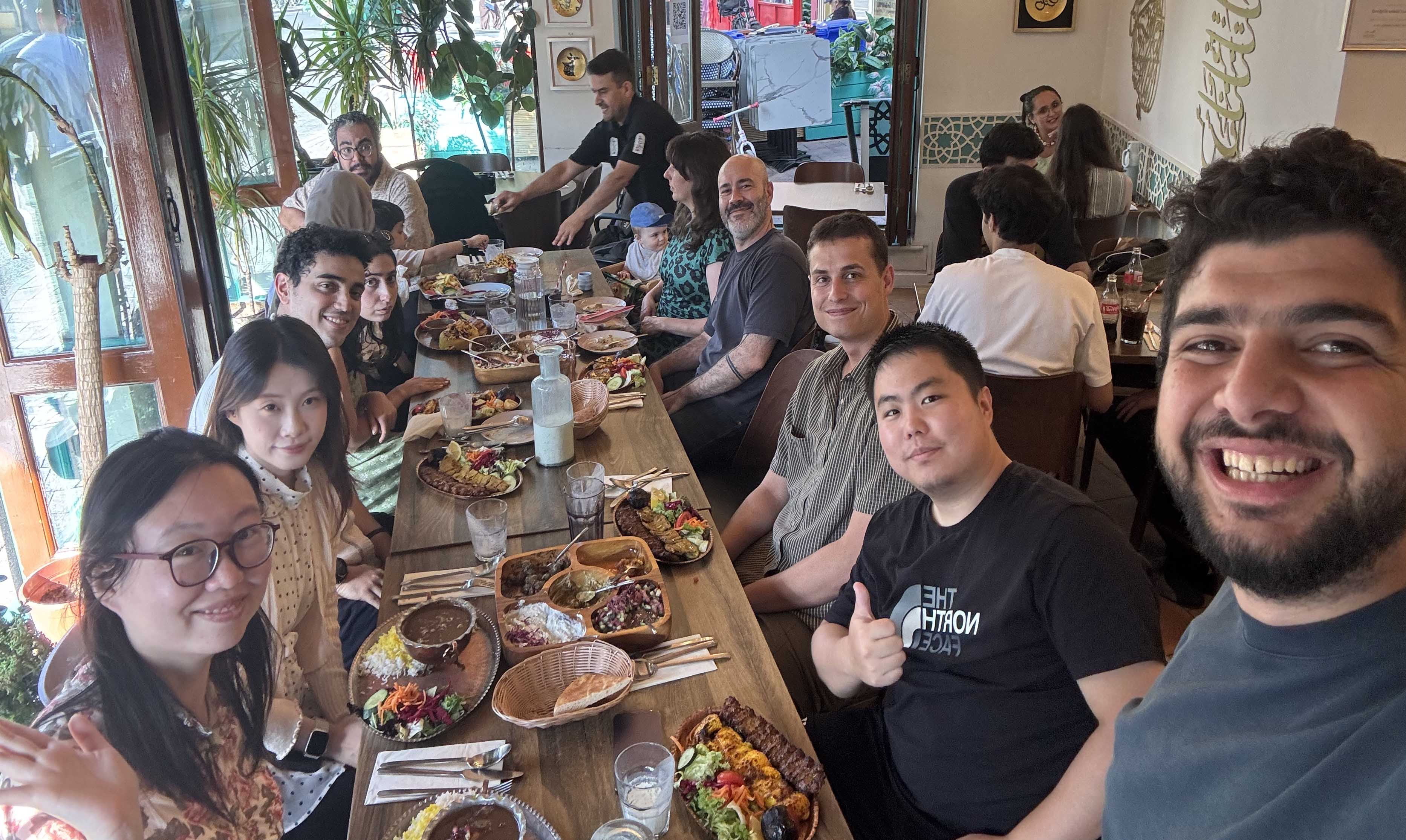 RADLab summer social at Shiraz, an Iranian restaurant, July 2026
